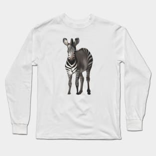 Cute Quagga Drawing Long Sleeve T-Shirt